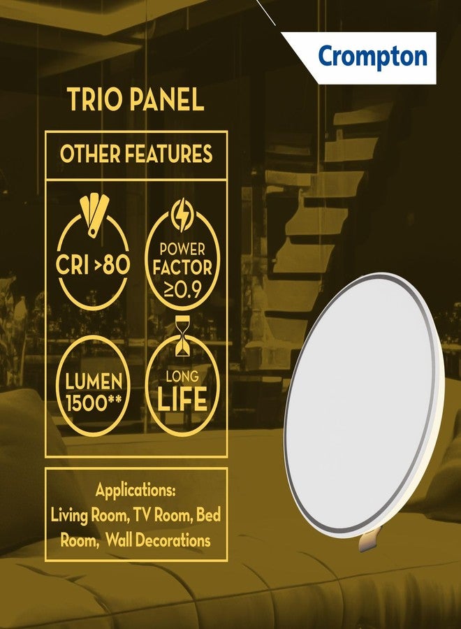 Crompton LED Downlighter Trio Panel with Indirect Lightning Mode - Image 3